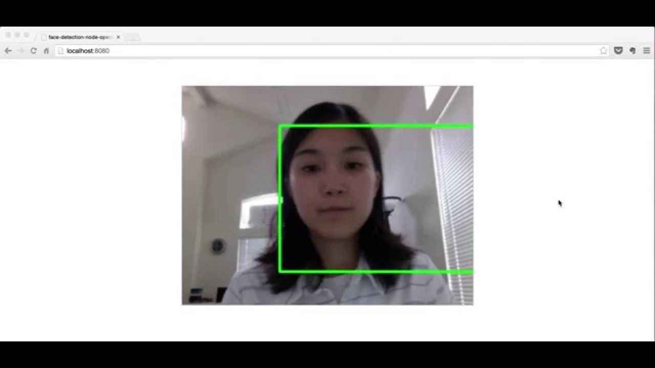 Real-time face detection using OpenCV, Node.js, and WebSockets